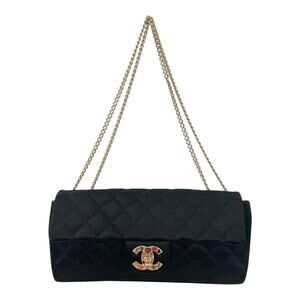 Chanel CC Jeweled Matelassé East West Flap Bag